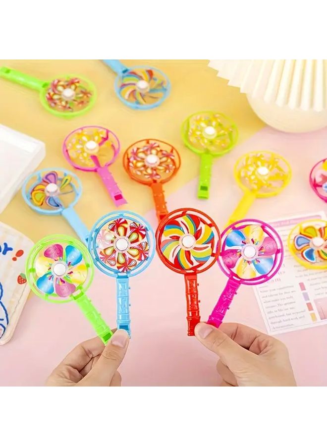 Colorful Windmills 10Pcs Durable Plastic Spinners Floral Designs For Outdoor Decorations Party Gifts - Image 5