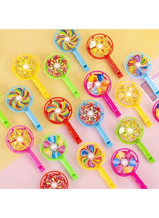 Colorful Windmills 10Pcs Durable Plastic Spinners Floral Designs For Outdoor Decorations Party Gifts - Image 4