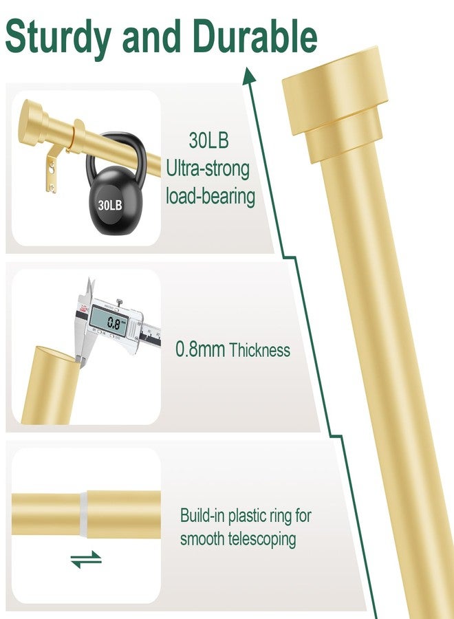 HEI! DEAR Gold Curtain Rods 72 to 144 Inch(6-12FT),1 Inch Long Curtain Rod,Adjustable Heavy Duty Curtain Rods,Modern Decorative Drapery Rods,Telescoping Window Single Curtains Rods 36-150",Brass Gold - Image 2