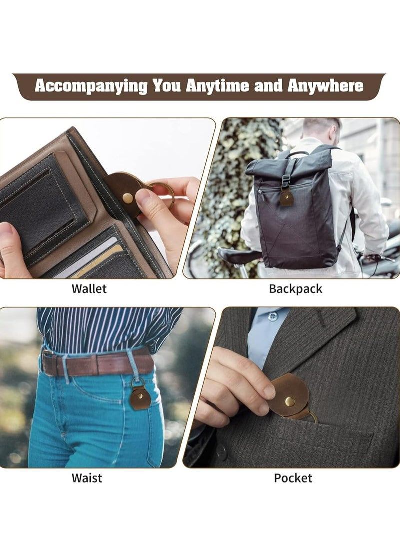 Pocket Hug Token, Double-Sided Engraved Keepsake with Leather Keychain.