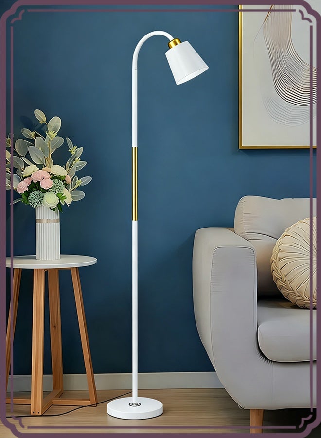 APEX Modern pleated aesthetic floor lamp, living room pole lighting, 3 colors brightness work lamp modern tall standing hanging light for living room bedroom reading - Image 1