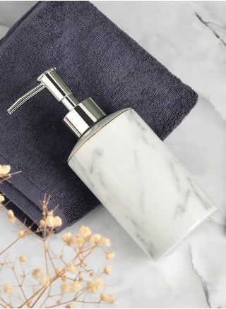 Plastic Soap Dispenser, White Marble Style, Refillable Hand Lotion, Dispenser for Shampoo, Body Wash, Disinfectant, Stylish Home Bath Décor, Bathroom Toilet Press Bottle (300ML White) - pzsku/Z0A4DDB710F03210E5807Z/45/_/1718735422/b2466eb8-c8d0-420d-b3a8-08ef5720518f