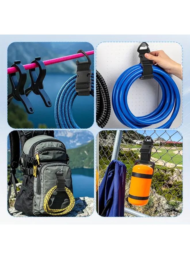 ربط الكابل الأسود القابل للتعديل الثقيل للمنزل المكتب العربة السكنية المرآب قابل للتركيب على الحائط منظّم - Image 3