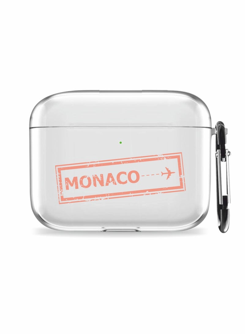 MOBILIUS Protective Case Cover For AirPods Pro With Keychain Ticket to Monaco  - Image 1
