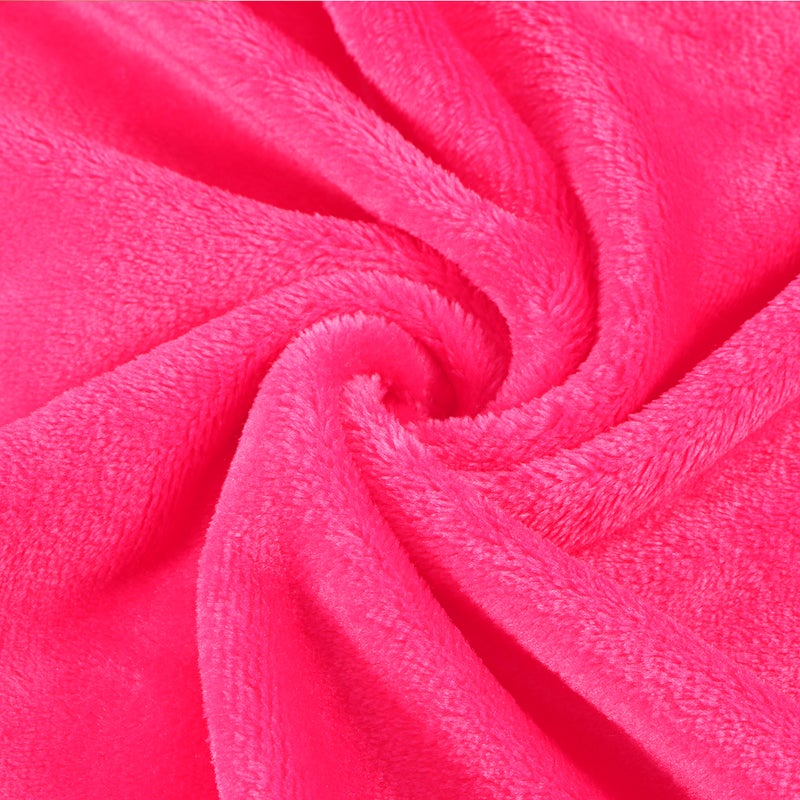Gorgeous Flannel Fleece Pet Blanket Cozy Towel Color Pet Blanket(Rosy) - Image 5