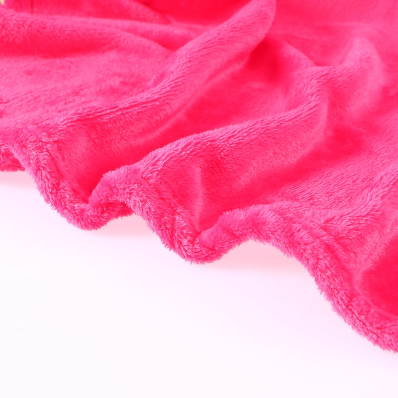Gorgeous Flannel Fleece Pet Blanket Cozy Towel Color Pet Blanket(Rosy) - Image 3
