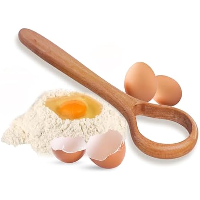 SWIUKPHE خفاقة عجين خشبية مقاس 13 بوصة لخبز العجين المخمر، لوازم الخبز، خفاقة هولندية تقليدية للبيتزا والمعجنات وعجينة الكيك - Image 1