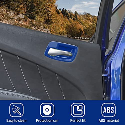JWWY Inner Door Bowl Handle Interior Door Pull Handle Cover Trim Garnish Fit for 2011-2025+ Dodge Charger Interior Accessories,Chrysler 300 5pcs Blue - Image 5
