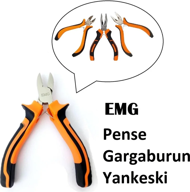 BarkoFix Set of 5 Mini Pliers Set Side Chisel Needle Pliers Flat and Phillips Screwdriver Electrician Hobby Set