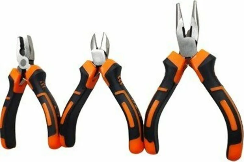 BarkoFix Set of 5 Mini Pliers Set Side Chisel Needle Pliers Flat and Phillips Screwdriver Electrician Hobby Set