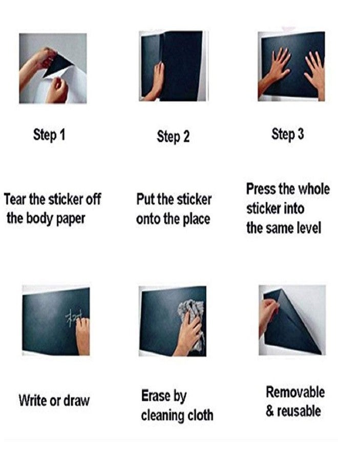 HARIRUP 45x200 Cm Black Board Sticker for Wall Blackboard Self Adhesive Removable Use Home Kids School Office - Image 3