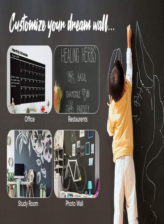 HARIRUP 45x200 Cm Black Board Sticker for Wall Blackboard Self Adhesive Removable Use Home Kids School Office - Image 4