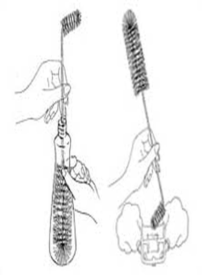 براش تيك فرشاة تنظيف مغذيات الطيور الطنانة من بروشتك، مجموعة العناية بالطيور في الفناء الخلفي، فرشاة تنظيف مزدوجة الرأس، فرشاة تنظيف الزجاجات والمآخذ للحفاظ على صحة الطيور الطنانة، شعيرات نايلون بطول 14 بوصة، صنع في الولايات المتحدة الأمريكية - Image 3