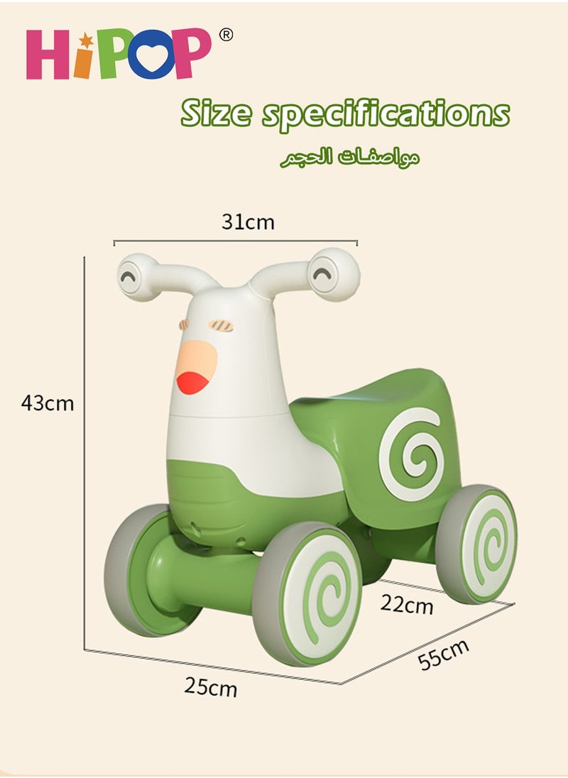 HIPOP - Balance Bike for Kids,Ride On Car with Light and Music,Friendly Training Balance,Ride On Toys as Children Gift - Image 1