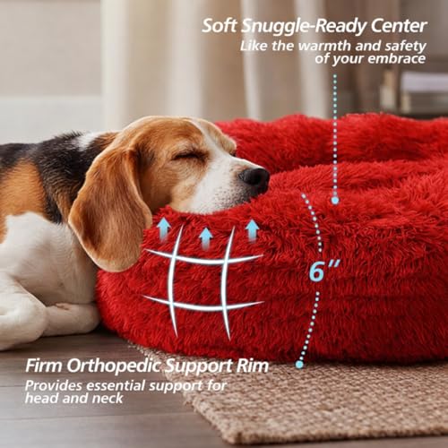 ZEXSAZONE 2-in-1 Reversible Donut Pet Bed for Cats & Puppies | Summer Cooling Two-Side Use Round Cat Bed | Ultra Soft Washable Bed for Persian Cat, Shih Tzu & Small Dogs | Brown | Small - Image 4