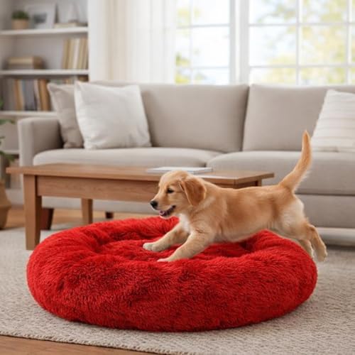 ZEXSAZONE 2-in-1 Reversible Donut Pet Bed for Cats & Puppies | Summer Cooling Two-Side Use Round Cat Bed | Ultra Soft Washable Bed for Persian Cat, Shih Tzu & Small Dogs | Brown | Small - Image 2