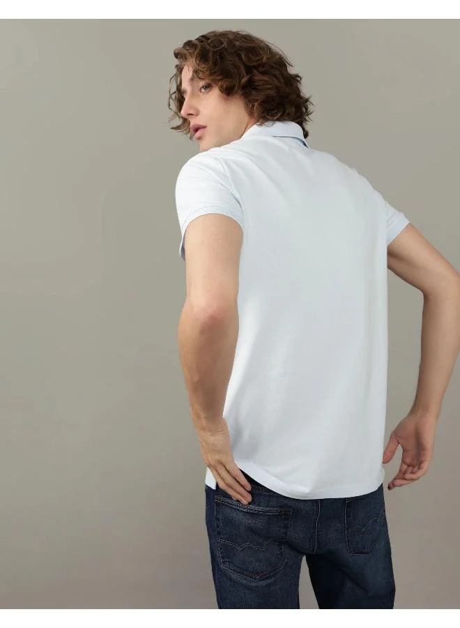 American Eagle Logo Detail Short Sleeve Polo Shirt