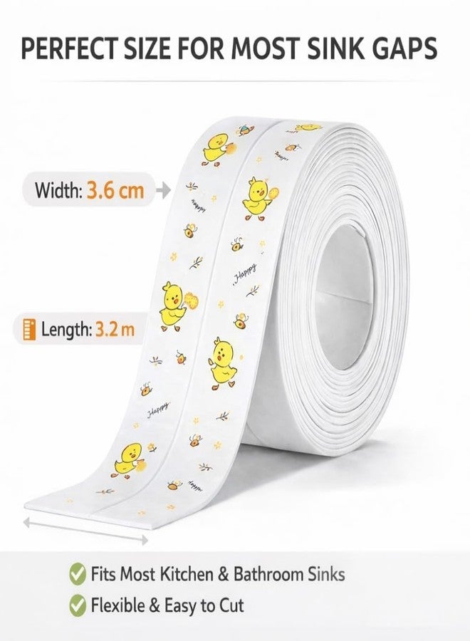 BEYOND BASIC Waterproof Tape for Kitchen Sink Oil Proof Caulk Tape Strip Self Adhesive Bathroom Corner Caulking Sealing Tape Gap Sealer Waterproof Tape for Platform Basin Toilet. (Kitchen Sink Tape) - Image 5