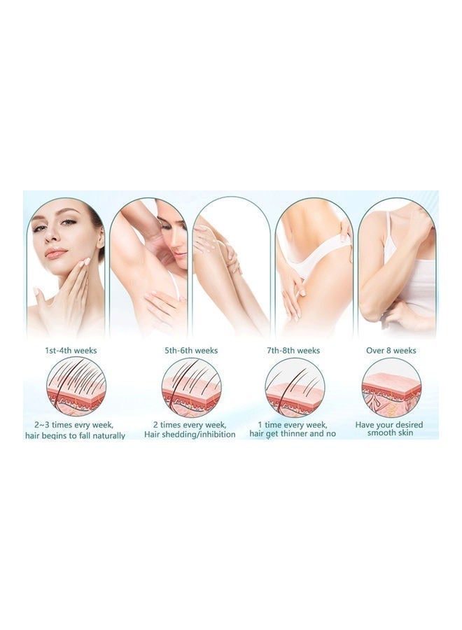900000 Flashes Permanent Hair Removal Electric Body Scrub and Polish White - Image 3