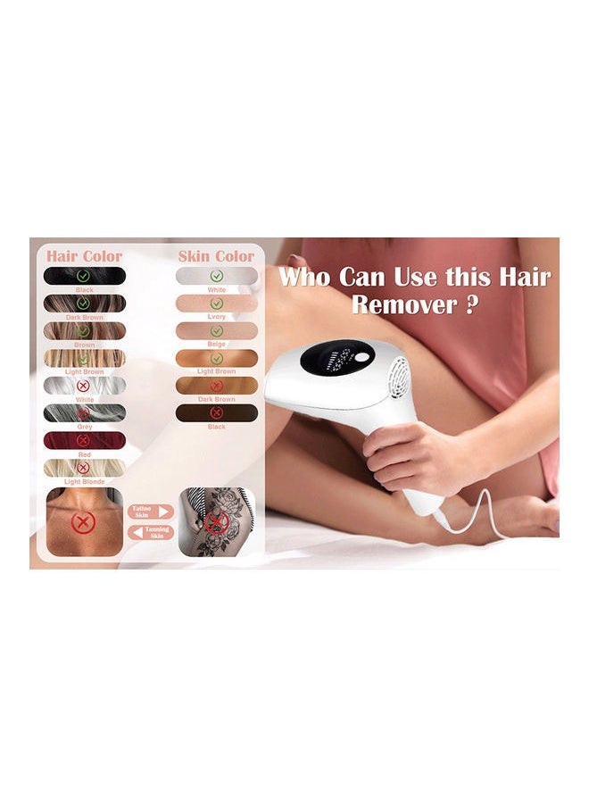 LEXIN 900000 Flashes Permanent Hair Removal Electric Body Scrub and Polish White  - Image 4