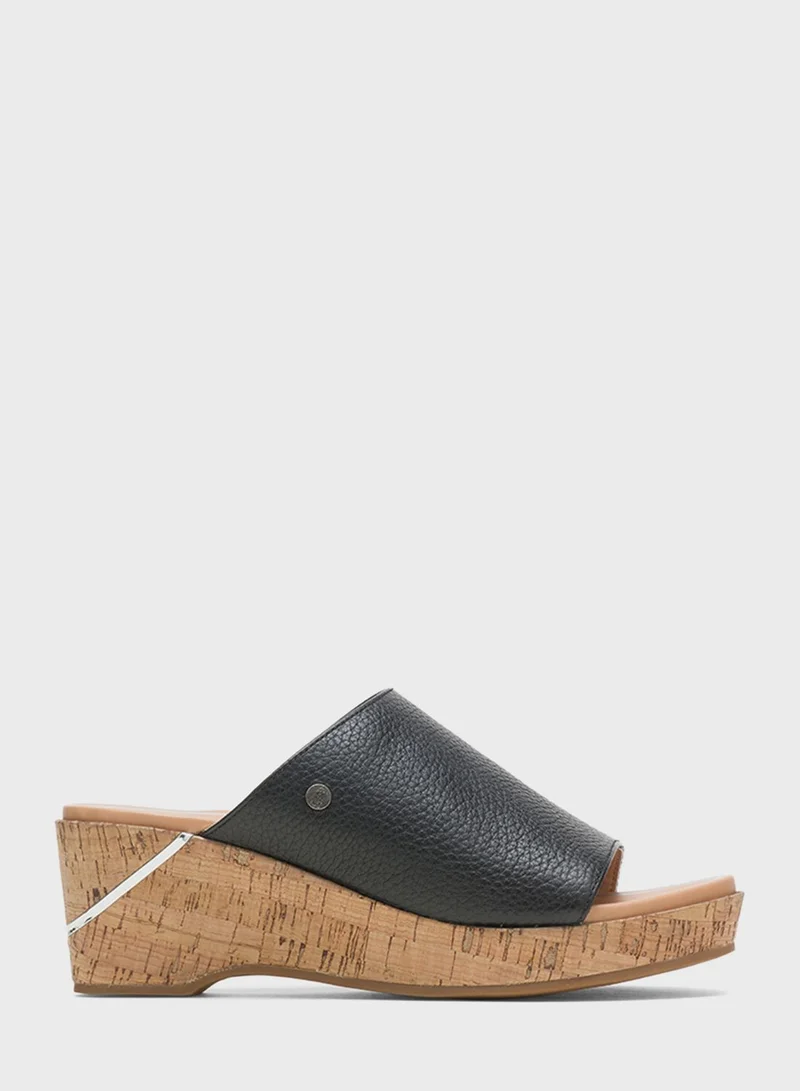 Hush Puppies Textured Mid Heel Wedges