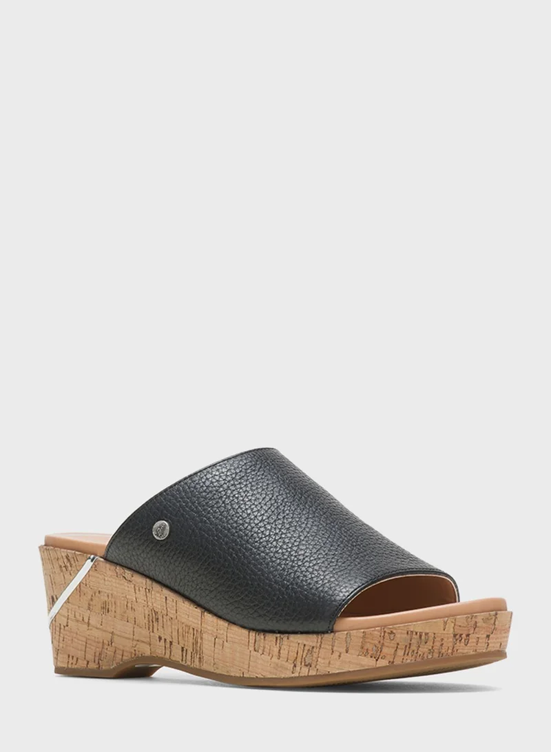 Hush Puppies Textured Mid Heel Wedges