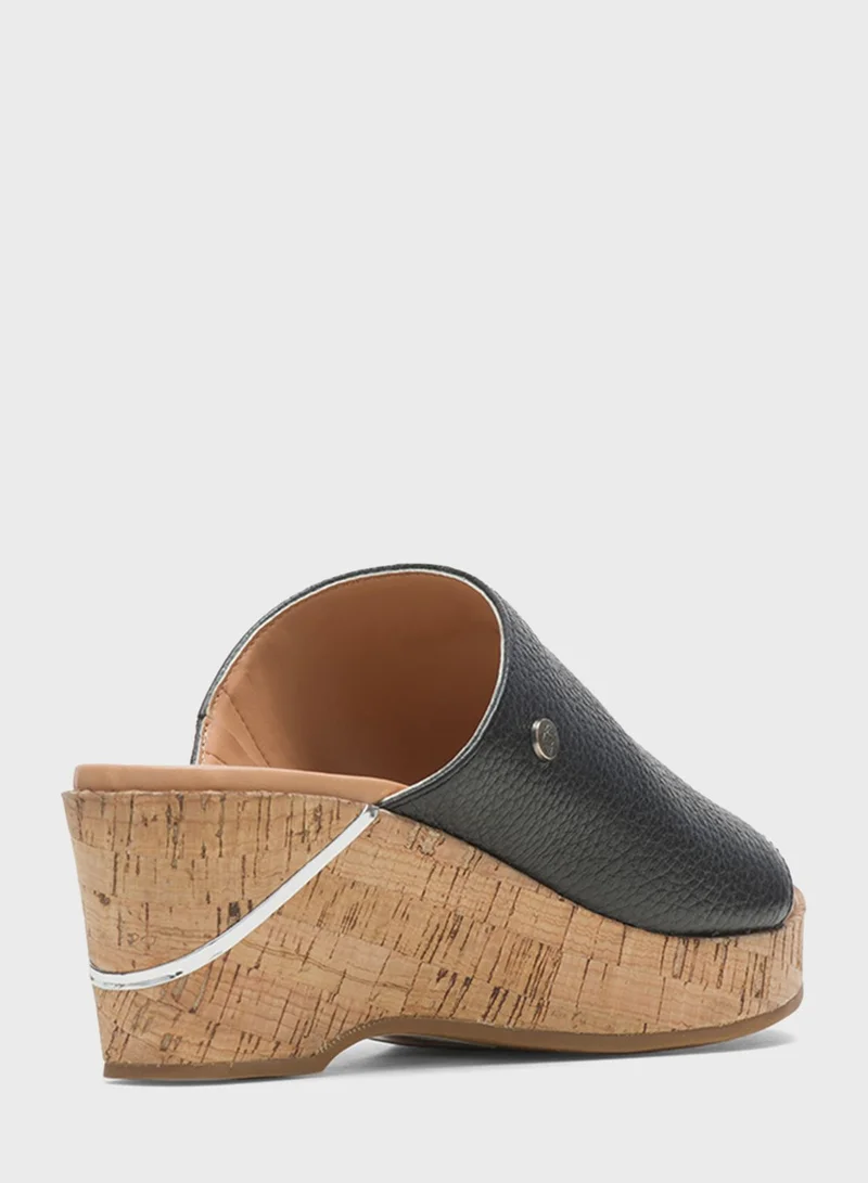 Hush Puppies Textured Mid Heel Wedges