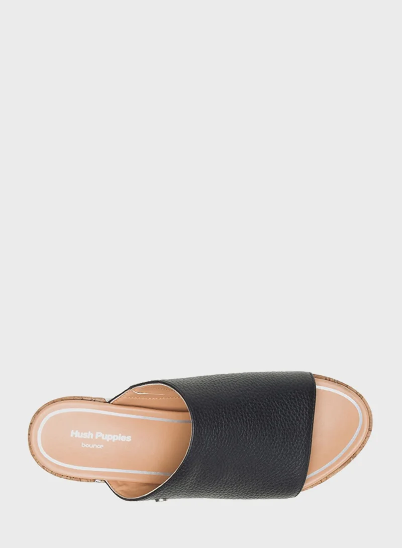 Hush Puppies Textured Mid Heel Wedges