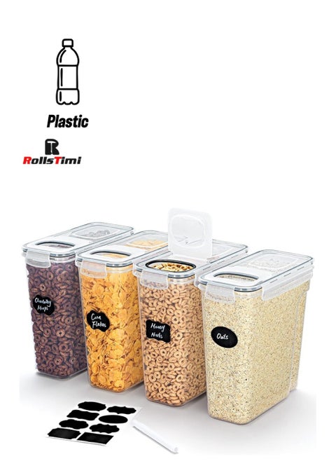 Cereal Storage Container Set of 4, Airtight Food Storage Canisters