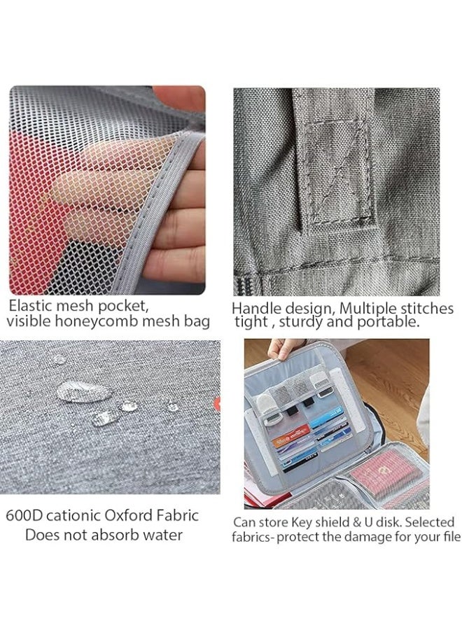 KEJIH Document Organizer Oxford Material Code Lock Storage Bag Black - Image 4