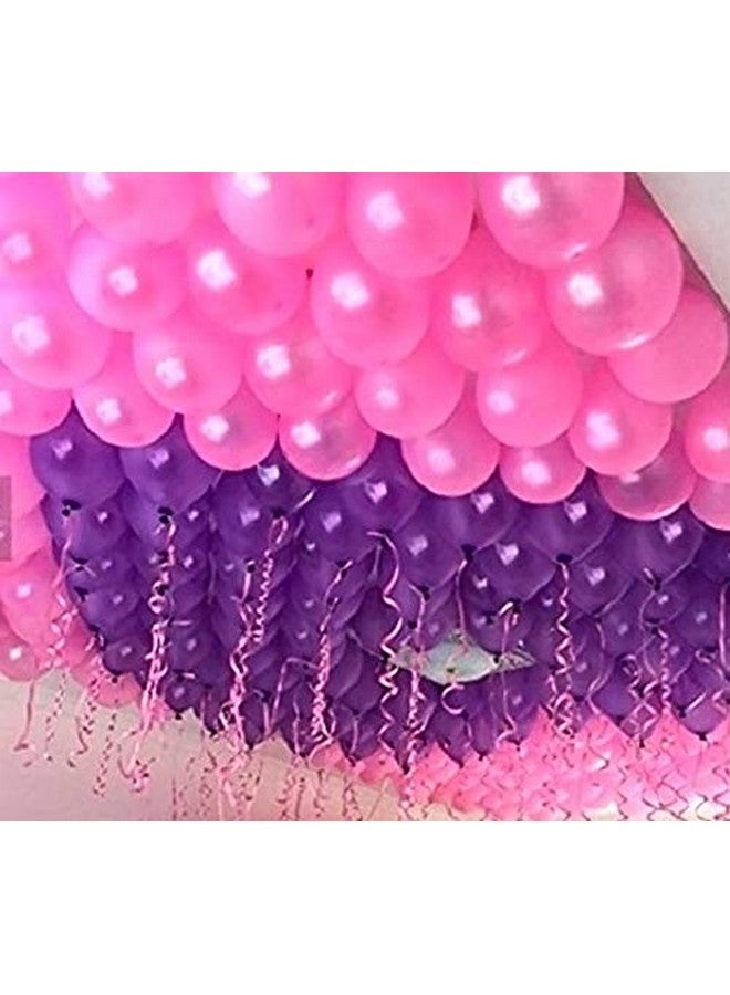 HK Balloons Thick 9" Latex Balloons - Pack of 100 Pieces (Purple & Pink)
