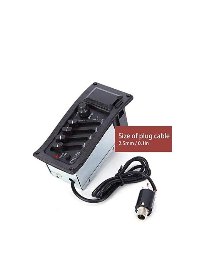 Generic Acoustic Guitar Pickup 4 Band EQ Preamp Equalizer Piezo Pickup System for Acoustic Guitar  - Image 4