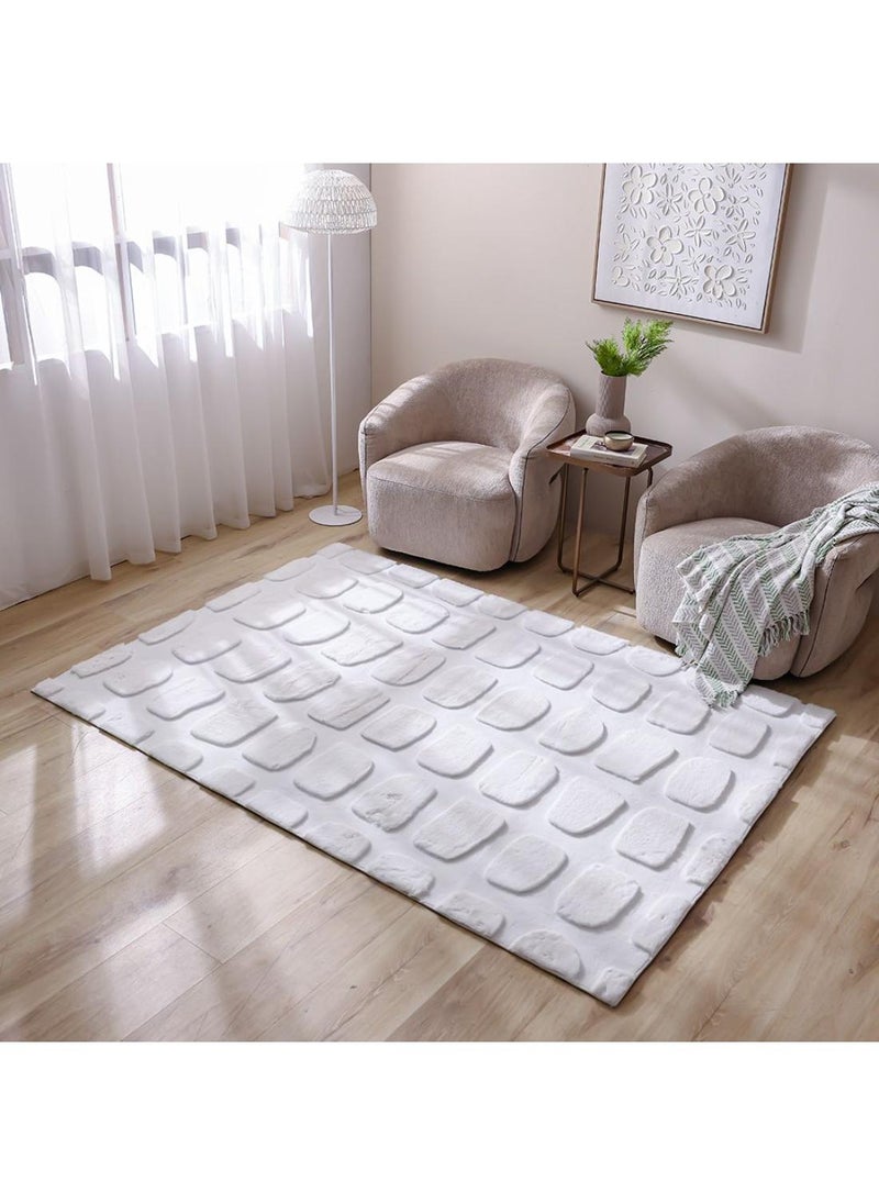 DANUBE HOME Textra Soft Fur Design Rug  Polyester Area Rug Floor Covering L300xW200cm-Cream  - Image 5
