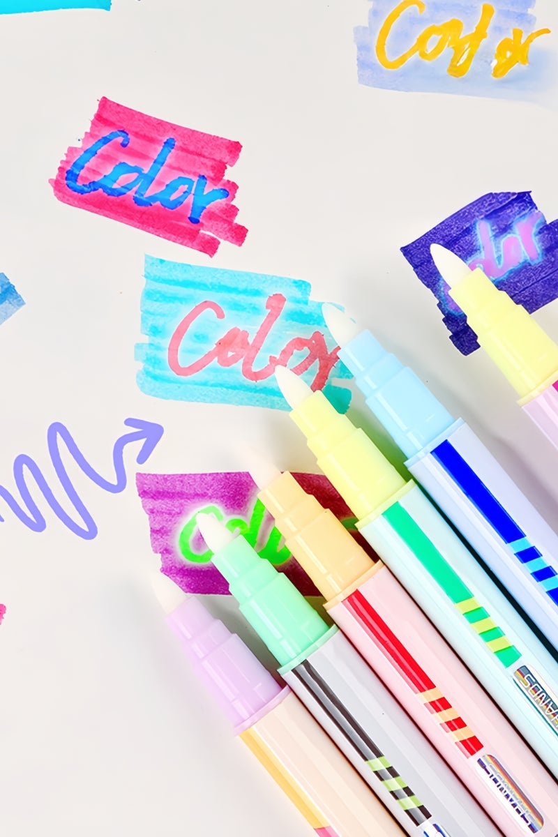 MagicColor 6-Color Dual-Tip Highlighters - Chameleon Markers for Notes, DIY & Overlay Effects | Smooth Fast-Dry Ink - Image 3