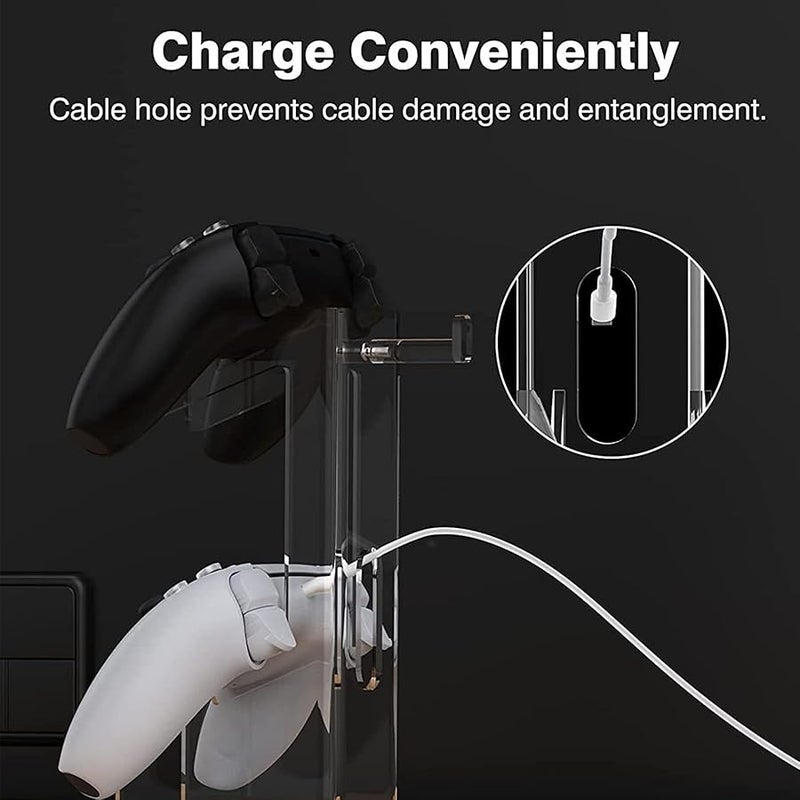 Dual Controller Holder and Headset,Gaming Accessories,Stand for PS4 PS5 Xbox ONE Switch,Controller Holder Headset Stand Gaming Accessories, Build Your Game Fortresses - Image 4