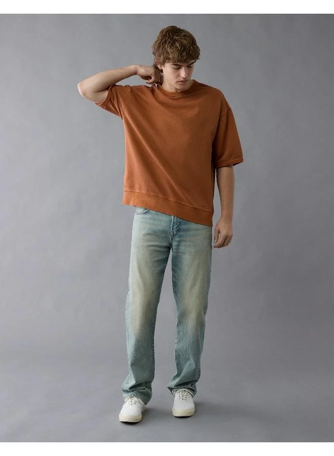 American Eagle Your go-to tee, but with an elevated, sporty vibe in twill cotton fabric.