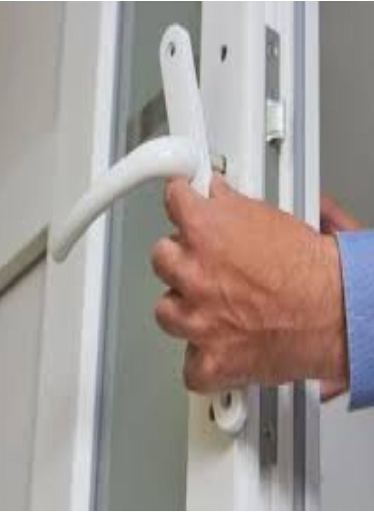 KNP KNP Aluminum Door Handle in white offers a clean, modern aesthetic combined with the durability and lightweight properties of aluminum.  - Image 2