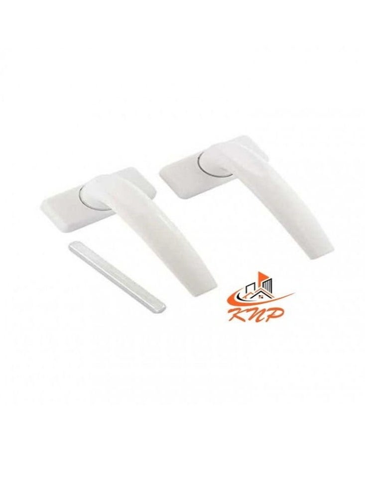 KNP KNP Aluminum Door Handle in white offers a clean, modern aesthetic combined with the durability and lightweight properties of aluminum.  - Image 3