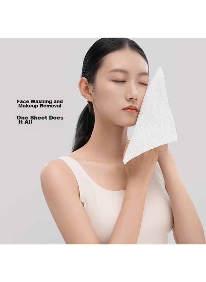 Mianshang Facial Cleansing Wipes, Hanging Disposable Pure Cotton Soft Towels, For Both Dry And Wet Use, Face-wiping Pull-out Style, Family Pack Of 4, 480 Sheets - Image 3