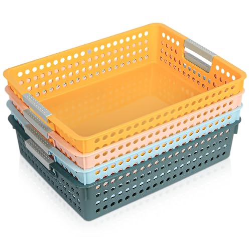 DLUCKY 4Pcs Classroom Organization and Storage Paper Tray Holds 4A,Paper Trays for Classroom Toy,Crayons,Handicrafts Storage,Also for Library, Drawers, Office, Kitchen, Bathroom - Image 2