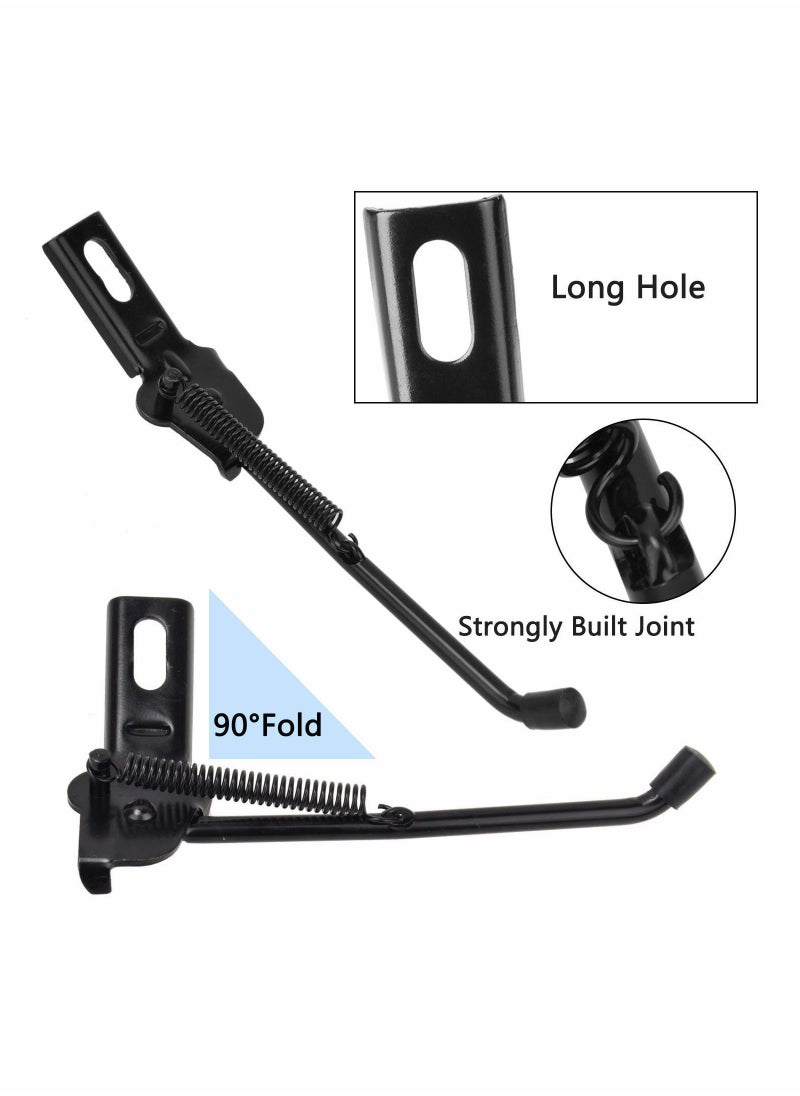 Excefore Bike Kickstand, for 18" Kids Bicycle Kick, Stand Rear Mount Premium Steel with Pad Rest 18 inch Replacement Training Wheel (Black, 1PCS)  - Image 3