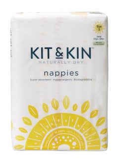 Kit & Kin Kit & Kin Eco-Friendly Taped Diapers Size 5 (10-15 Kg) - 30 Counts | Hypoallergenic Disposable Diapers | Flash Dry with Superior Leak Protection 