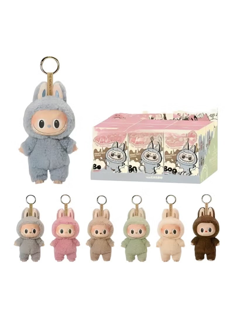 Labubu The Monsters Plush Doll Keychain Set 6 Pcs – Cute Vinyl Face Stuffed Animal Bag Charms with Hanging Loop | Fluffy Kawaii Backpack Pendant & Car Ornament | Colorful Collectible Art Toy Gift for Girls & Teens - Image 3