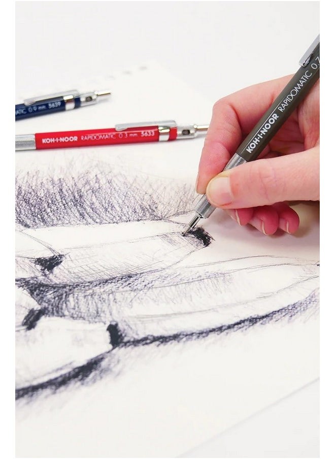 KOH-I-NOOR - Rapidomatic Mechanical Pencil, .5Mm Lead, White, 1 Each (5635) - Image 1
