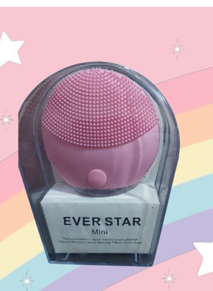 Ever star Everstar silicone facial cleansing device, pink