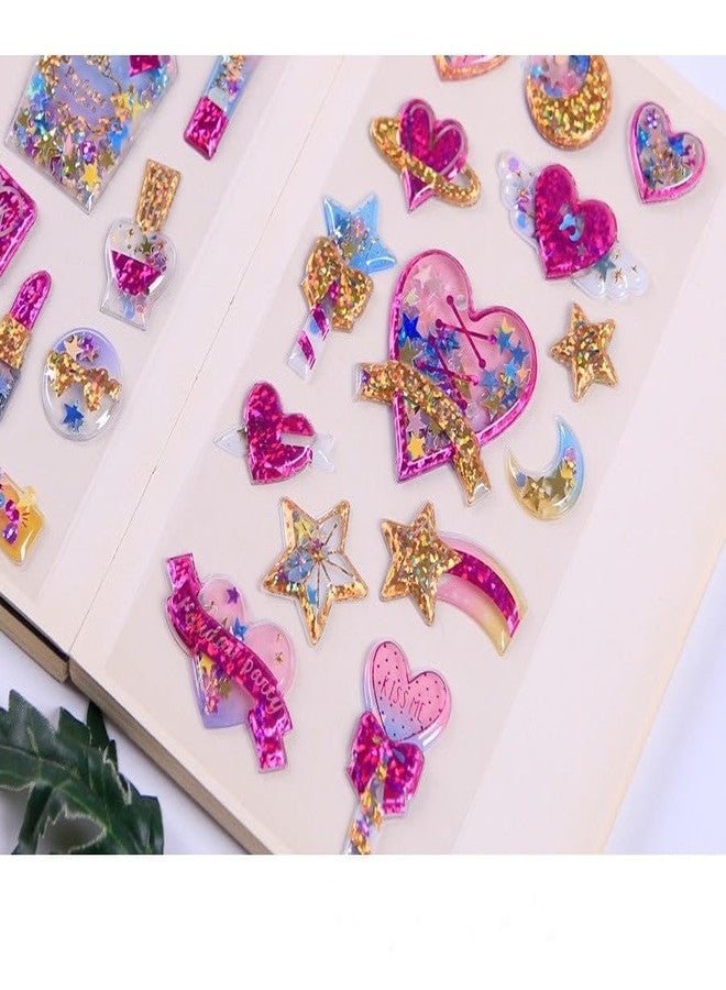 NVF Glitter Magic 3D Puffy Stickers Set for Kids & Teens - Candy, Ice Cream, Stars & Cute Quotes Stickers for Journals, Scrapbooking, School Projects & DIY Crafts - Image 4