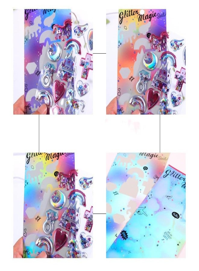 NVF Glitter Magic 3D Puffy Stickers Set for Kids & Teens - Candy, Ice Cream, Stars & Cute Quotes Stickers for Journals, Scrapbooking, School Projects & DIY Crafts - Image 5