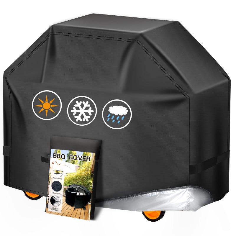 Aoretic Grill Cover, 58 inch BBQ Gas Grill Cover for Outdoor Grill, Charbroil Grill Cover Barbecue Waterproof, Anti-UV for Weber Char-Broil Monument, Dyna-glo Nexgrill Spun Polyester - Image 1