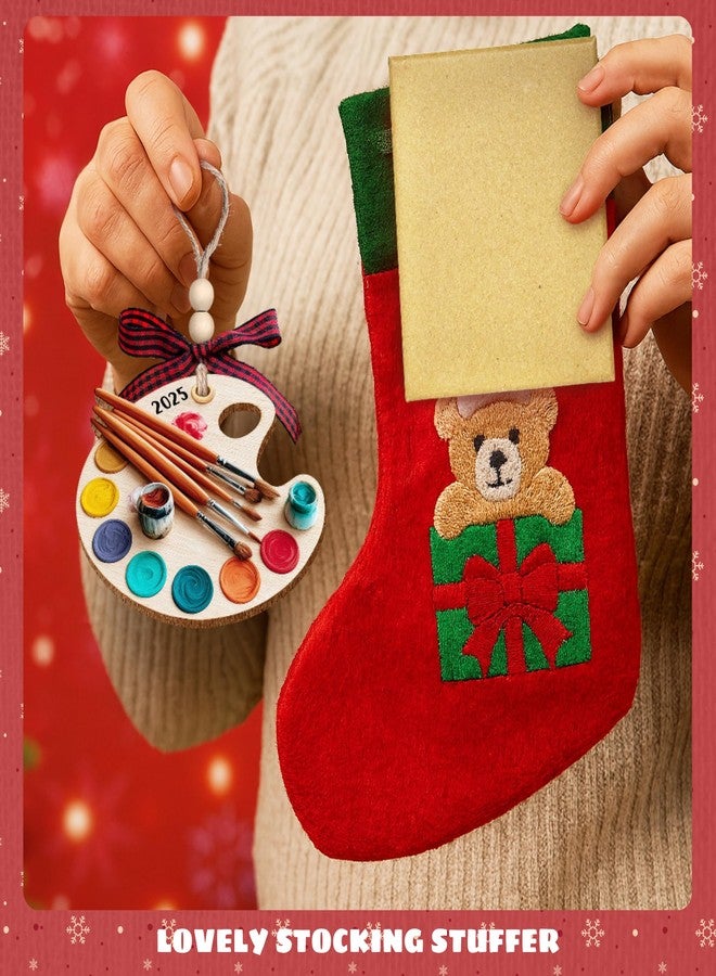 MAPDTWO Artist Ornaments for Christmas Tree - Artist Palette Christmas Ornament - Gifts for Art Lovers, Boys, Girls, Women, Men, Artists - 2D Wood Ornament 2025 - Image 5