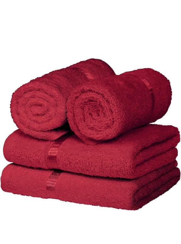 Bezzilish Home Bezzilish Home Beautiful Bath Hand face Towel -Pack of 6-2 Bath 2 Hand 2 face Towel Special Wedding Gift Purpose Rate(Maroon)  - Image 2